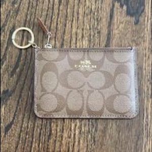 Coach keychain coin/card wallet